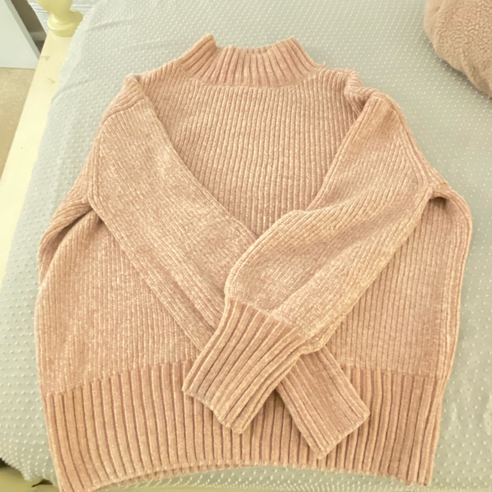 Pink turtle neck sweater
